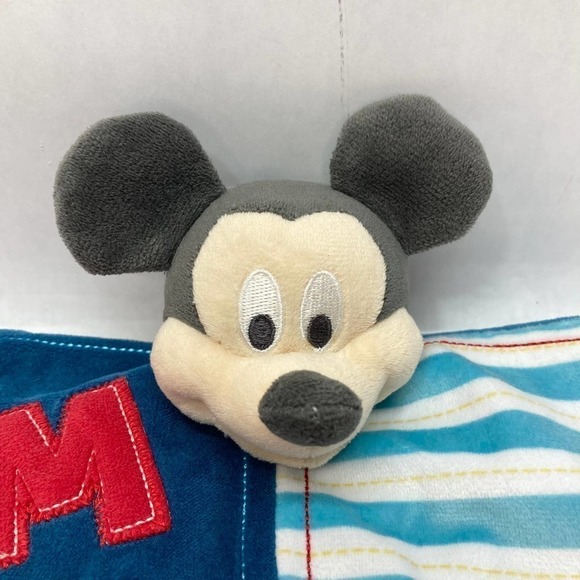 DISNEY Baby Mickey Mouse Lovey Security Blanket Puppet Soother Crinkle Squeak - Picture 3 of 11